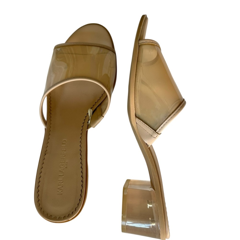 Karl Lagerfeld Paris Felda Clear Slip-on Slide Sandals - Picture 5 of 11